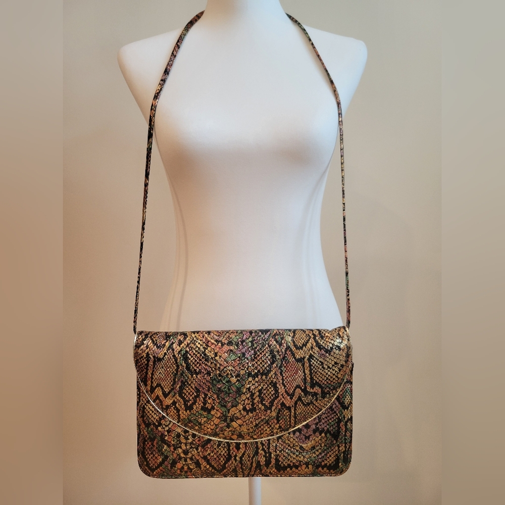 Magdesians Snakeskin Pattern Crossbody Bag